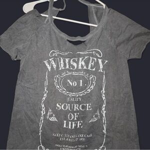 Gray Graphic Women's Top